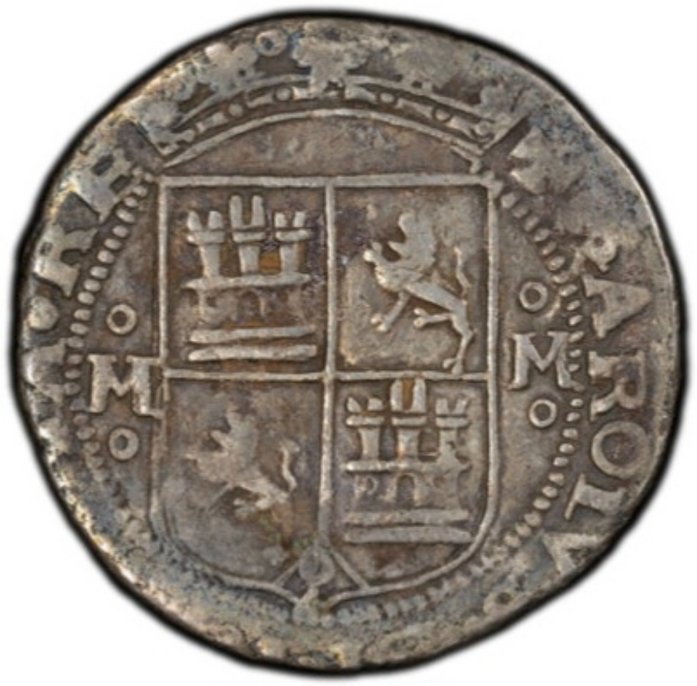 1541-1542-4r-Carlos-&-Juana-Charles-/Johanna-Early-Series-4-Reales-Gutierrez-Assayer-M-G-PCGS-VF35